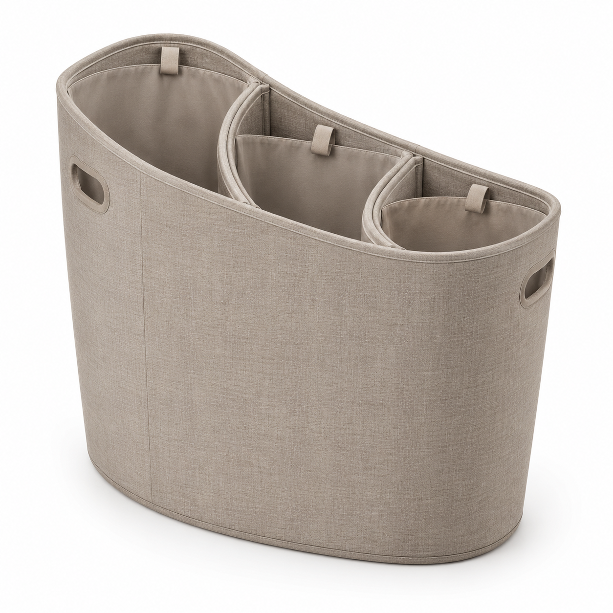 SortWeave Arc-Partition Laundry Hamper