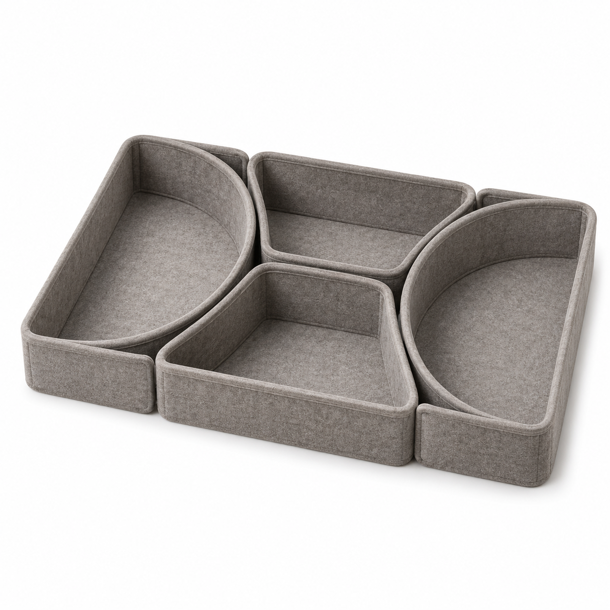 DivideSoft Interlock-Curve Drawer Organizer Set
