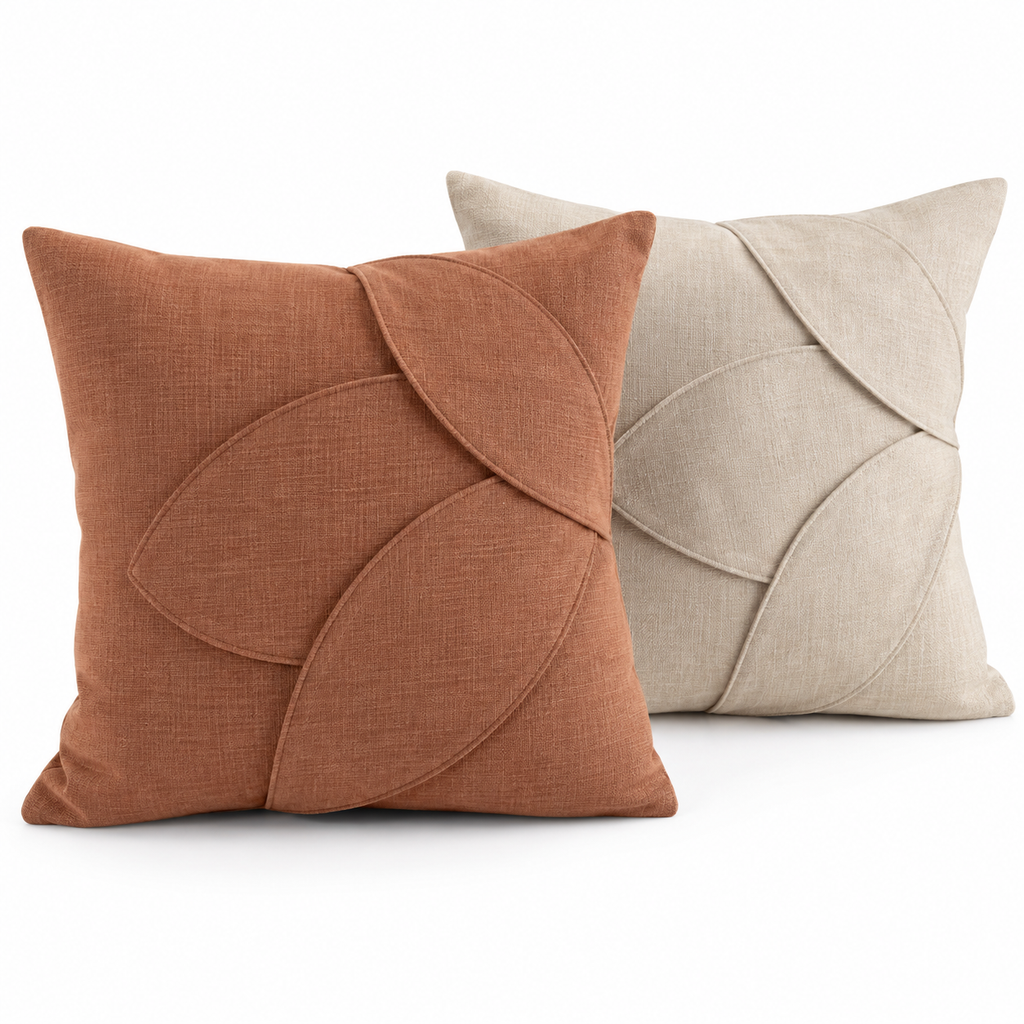 CushionCove Petal-Seam Pillow Cover Set