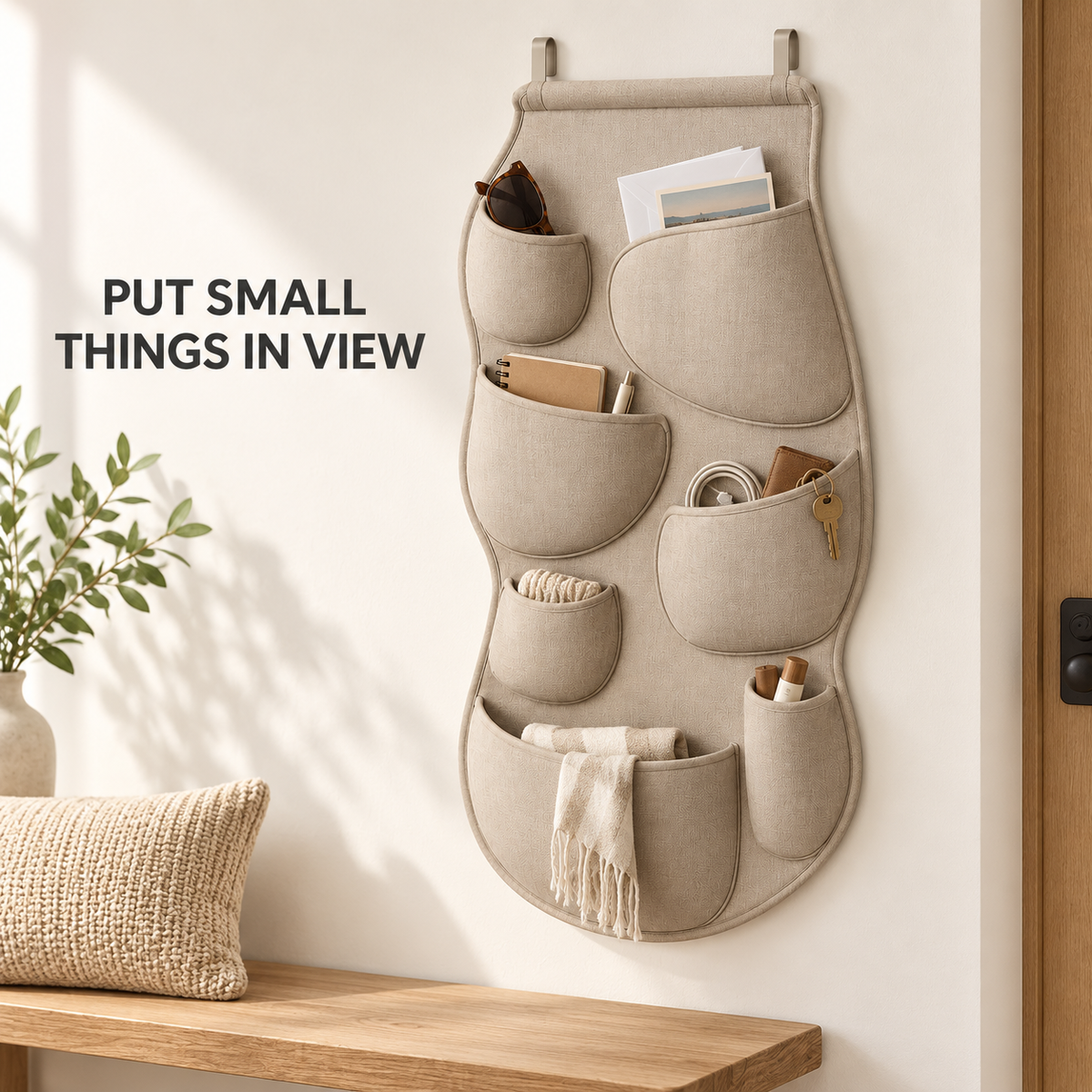 PocketWall Pebble-Grid Hanging Organizer