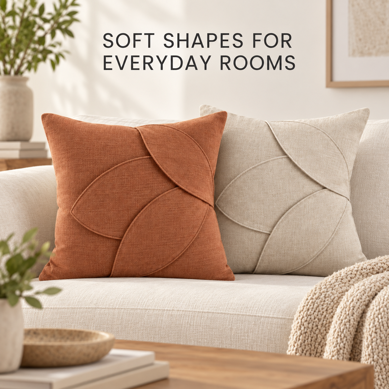 CushionCove Petal-Seam Pillow Cover Set