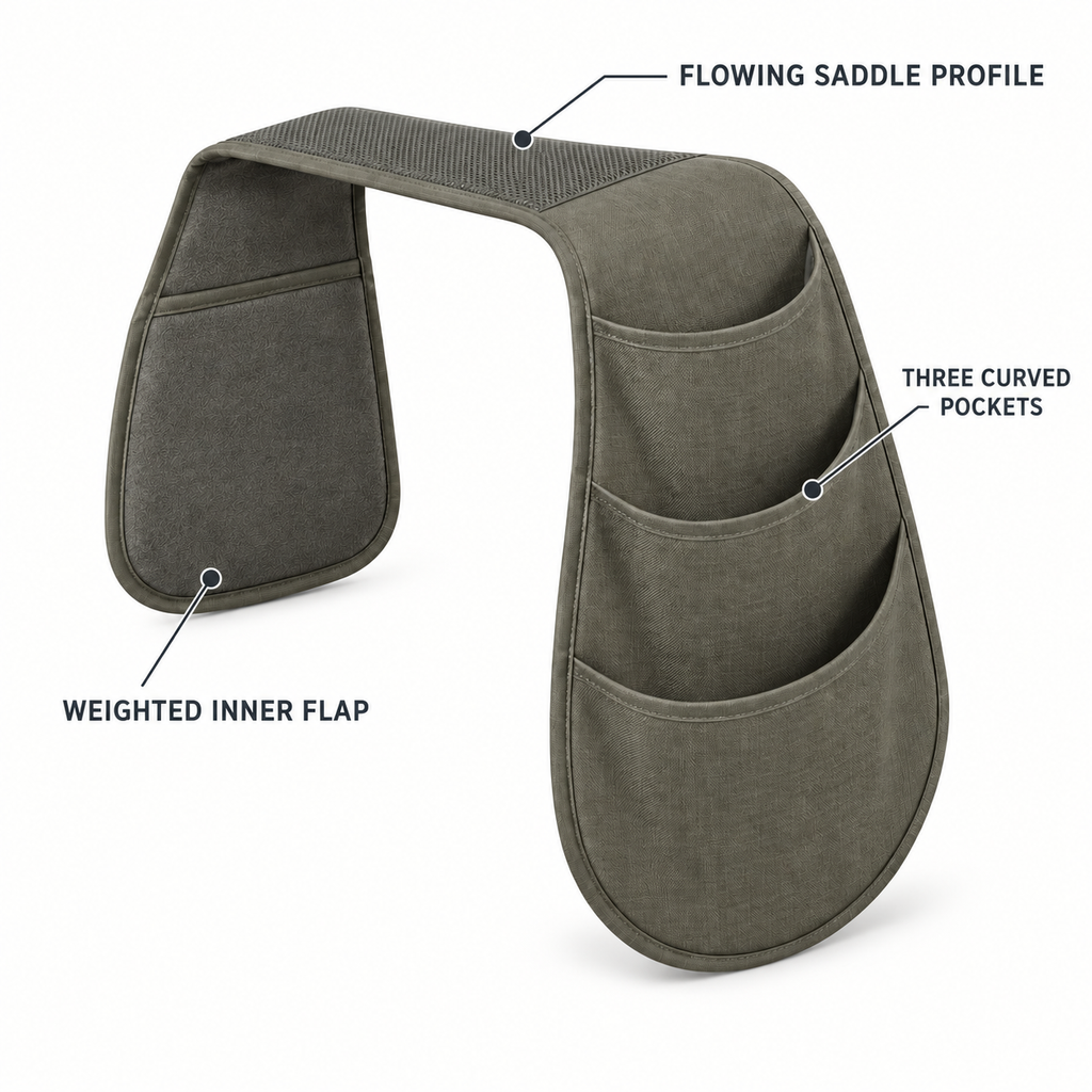 SofaSide Flow-Saddle Armrest Organizer