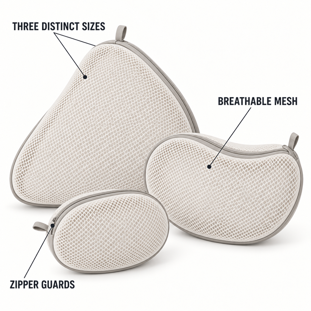 MeshCycle Pebble-Lobe Laundry Bag Set