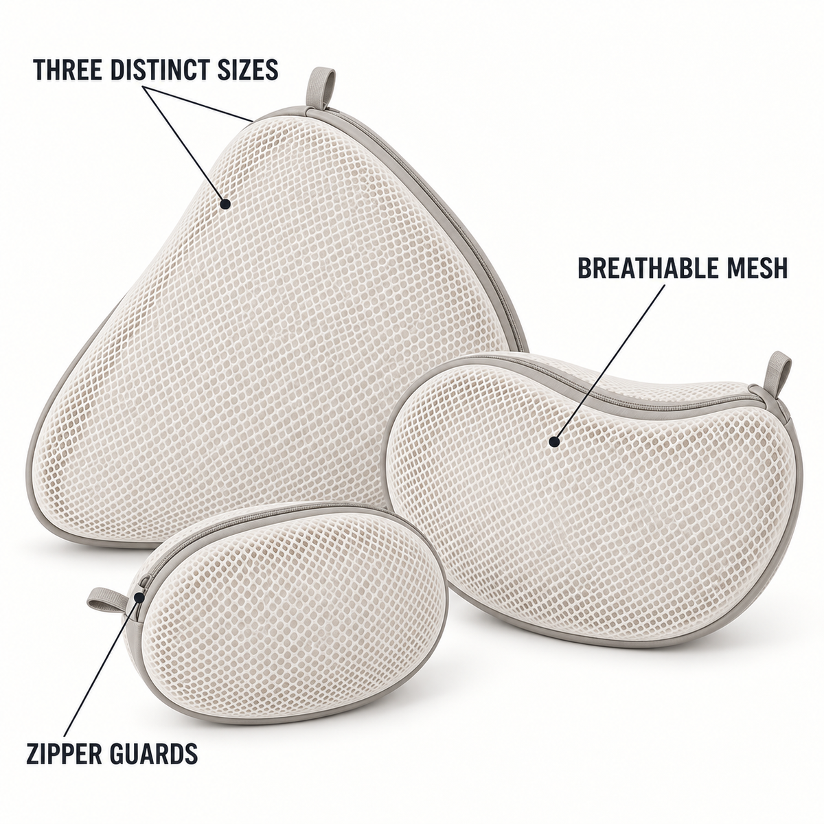 MeshCycle Pebble-Lobe Laundry Bag Set