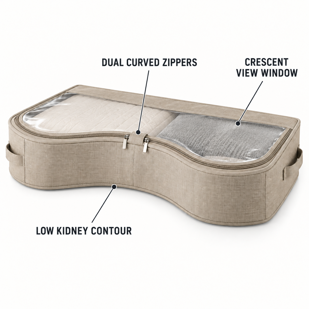 UnderRest Kidney-Contour Underbed Storage Bag