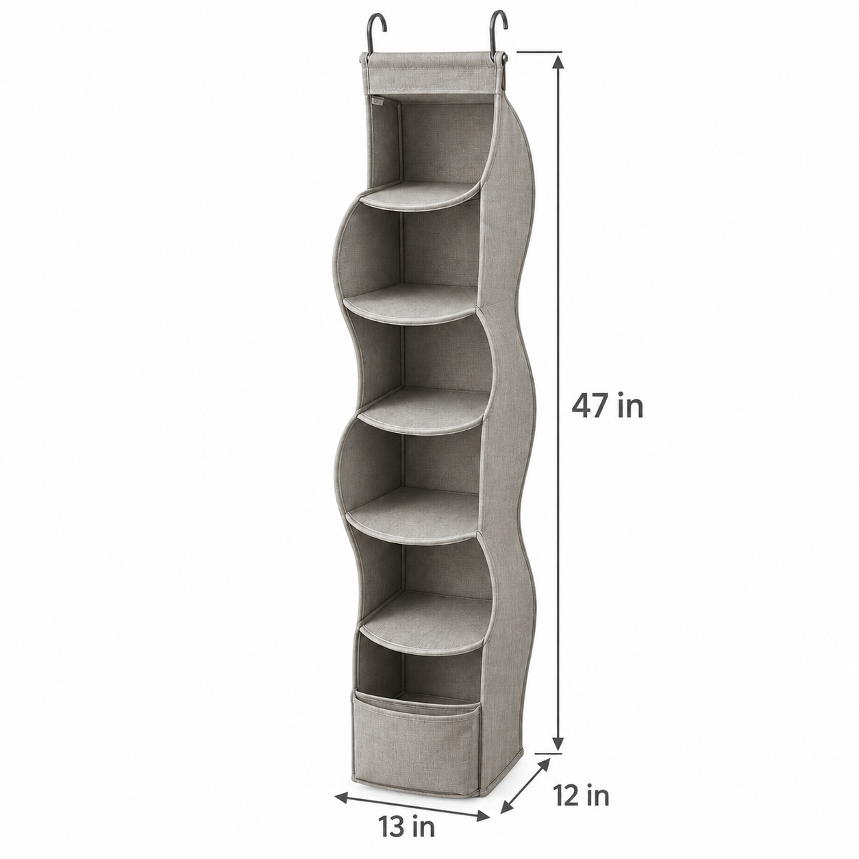 RailEase S-Curve Hanging Closet Organizer