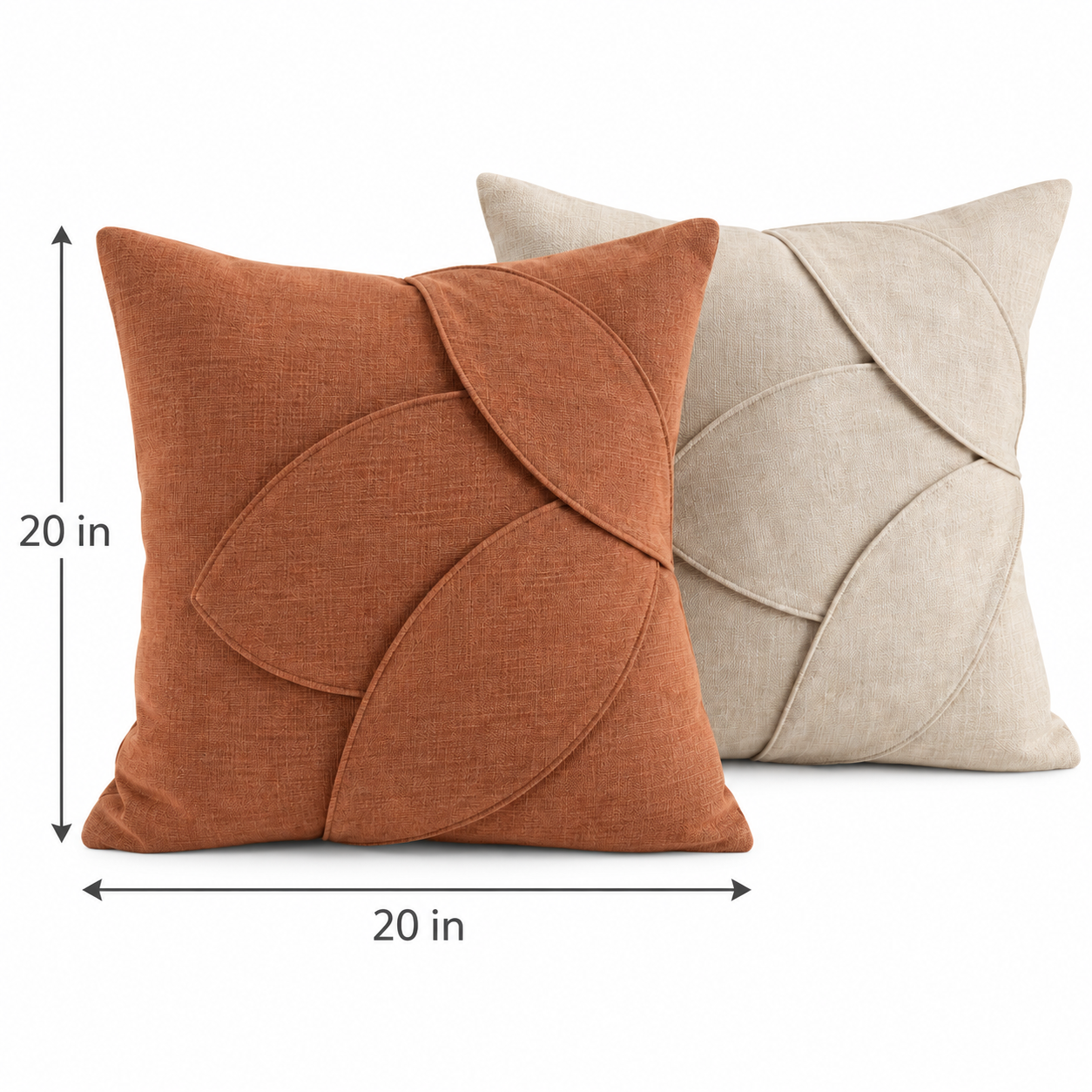 CushionCove Petal-Seam Pillow Cover Set