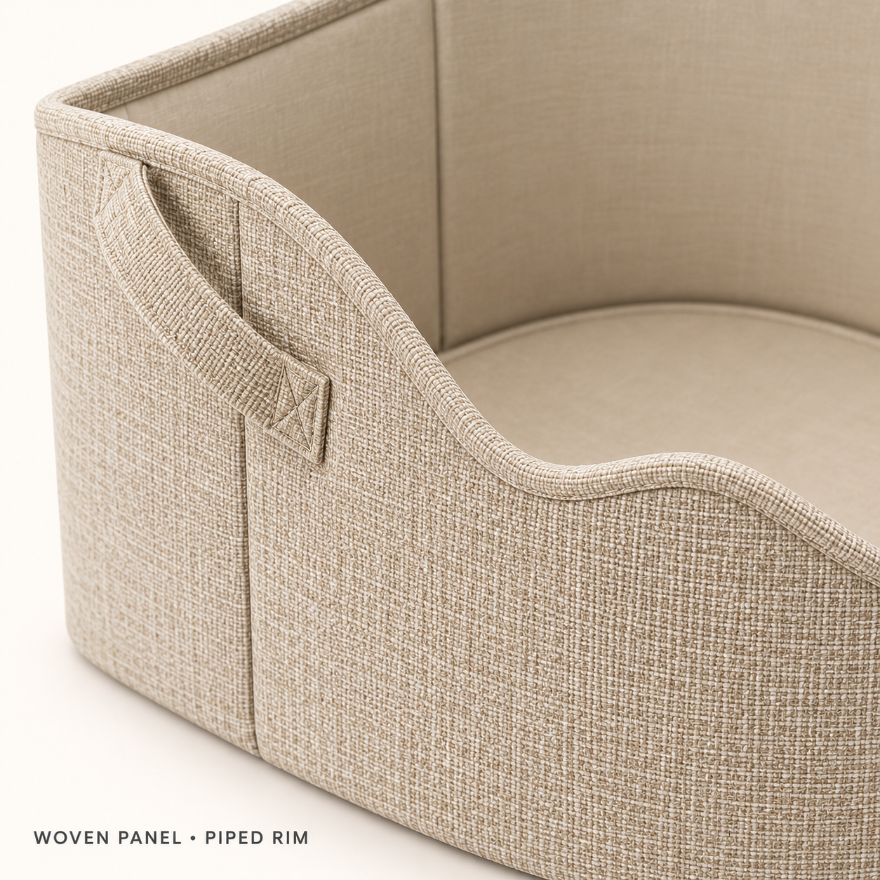 FoldNest Scallop-Front Fabric Storage Bin