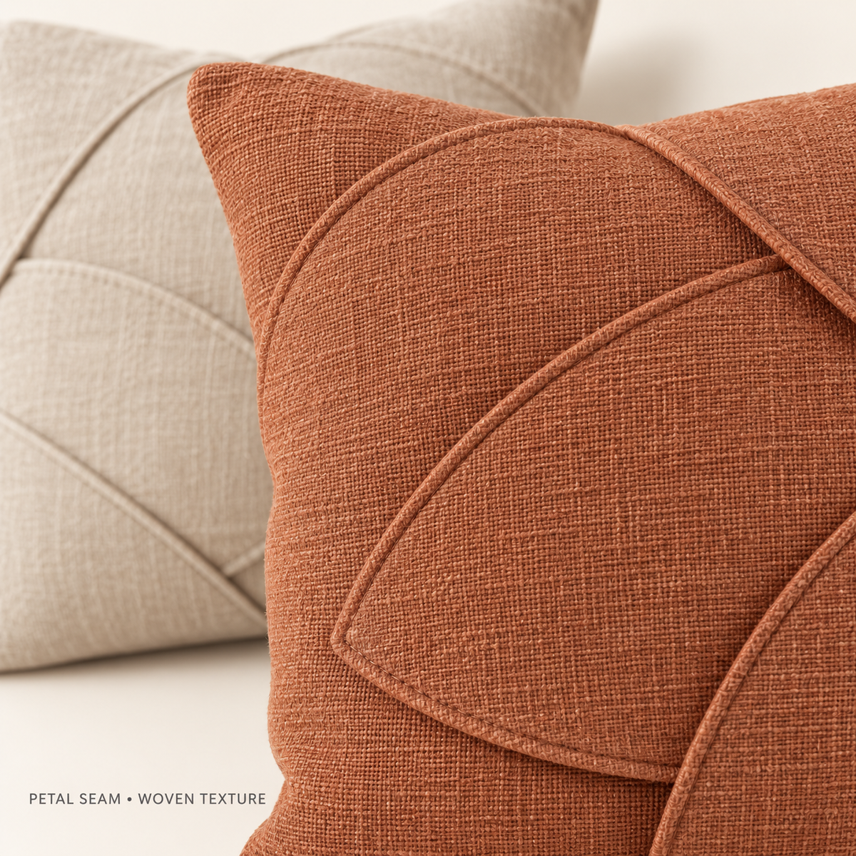 CushionCove Petal-Seam Pillow Cover Set