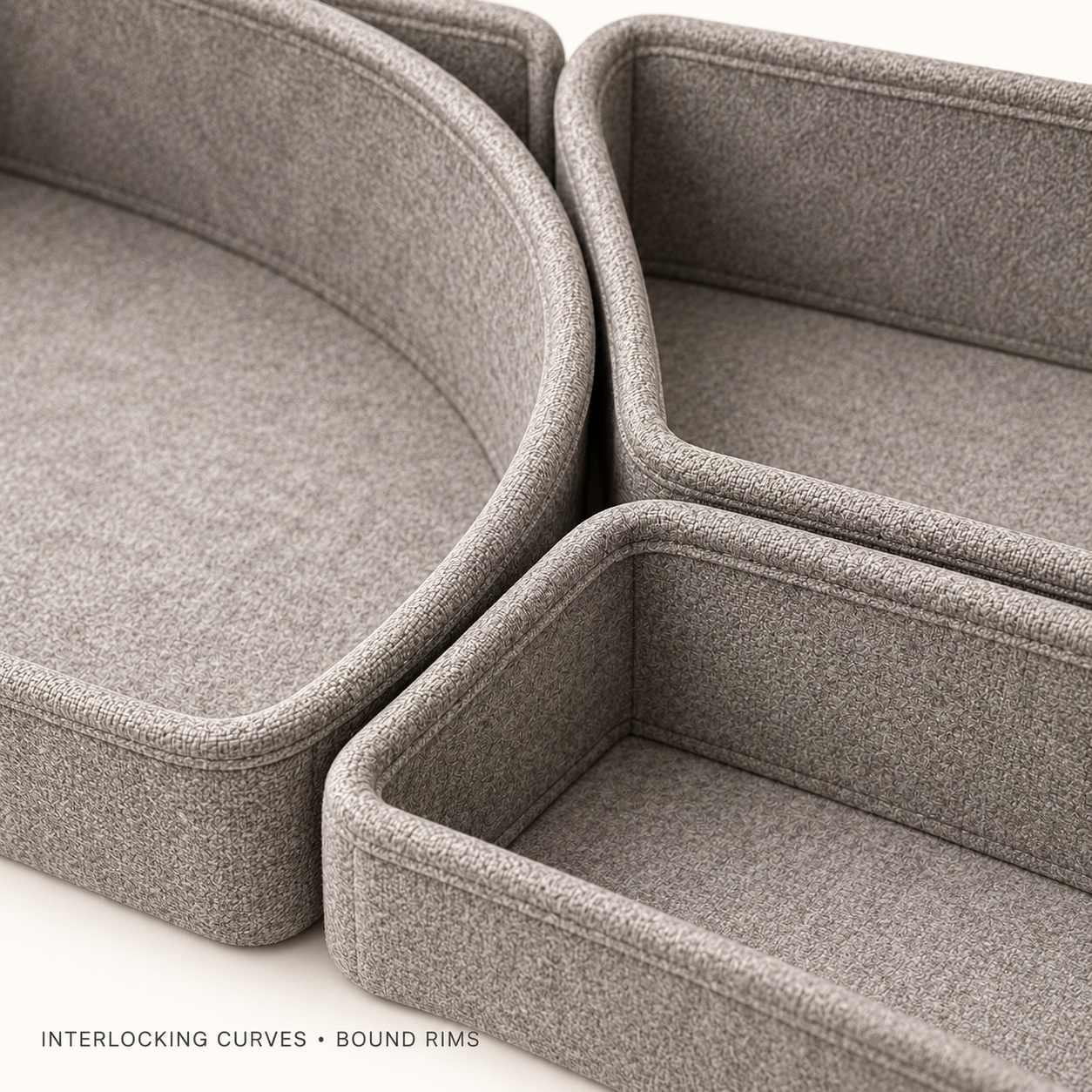 DivideSoft Interlock-Curve Drawer Organizer Set